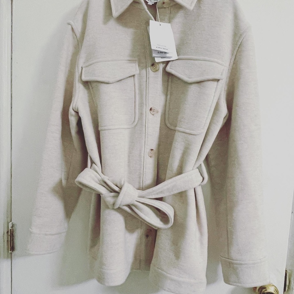 Wool belted overcoat